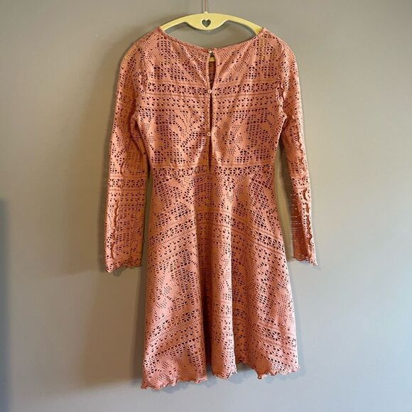 Free People Beach Spring Date Crochet Knit Dress in Pink Mauve | SZ XS - Picture 15 of 16